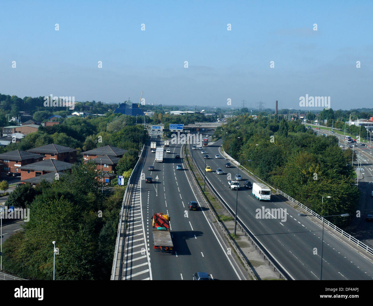 M60 Autobahn in Stockport, UK Stockfoto