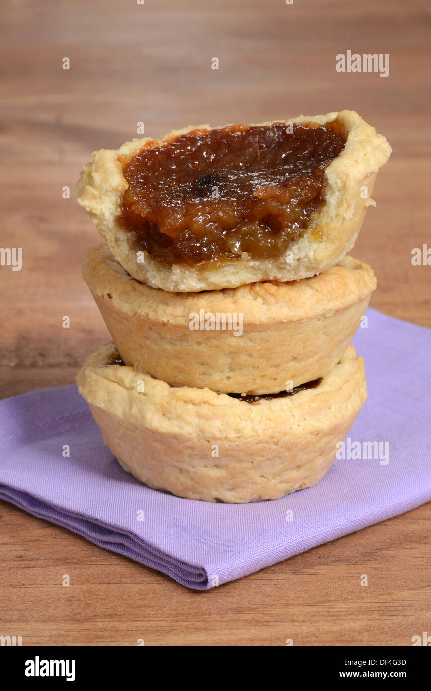 Closeup-Stack von Butter Torten Stockfoto