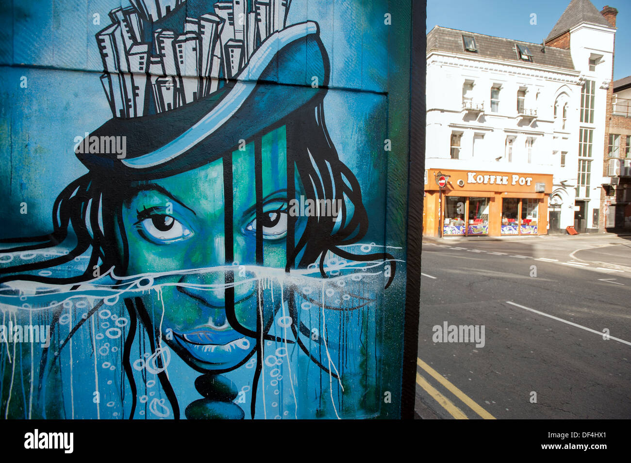 SLM Kunst. Northern Quarter. Manchester. Stockfoto