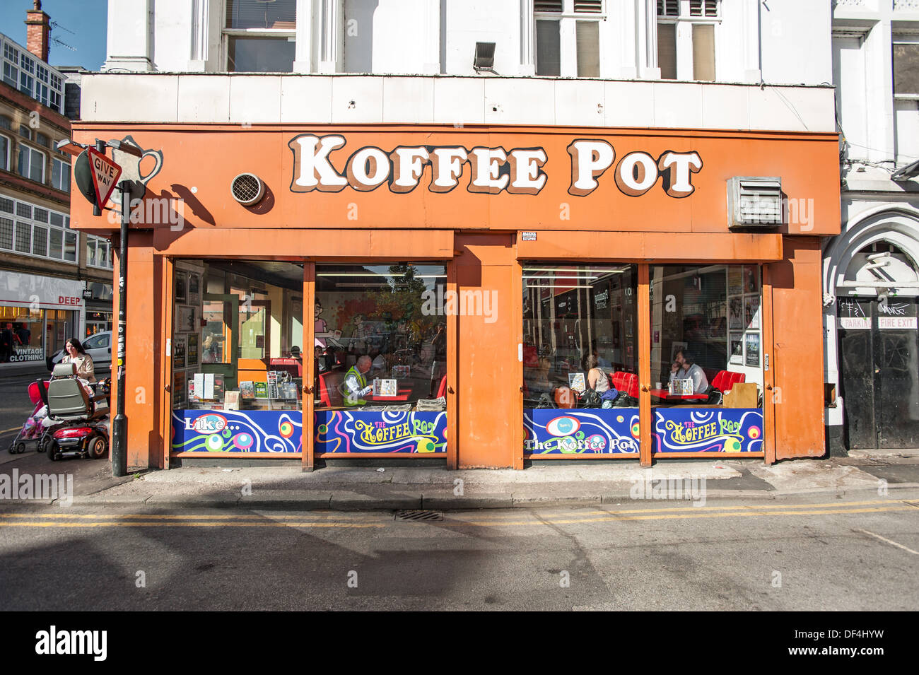 Koffee Pot. Manchester. Stockfoto