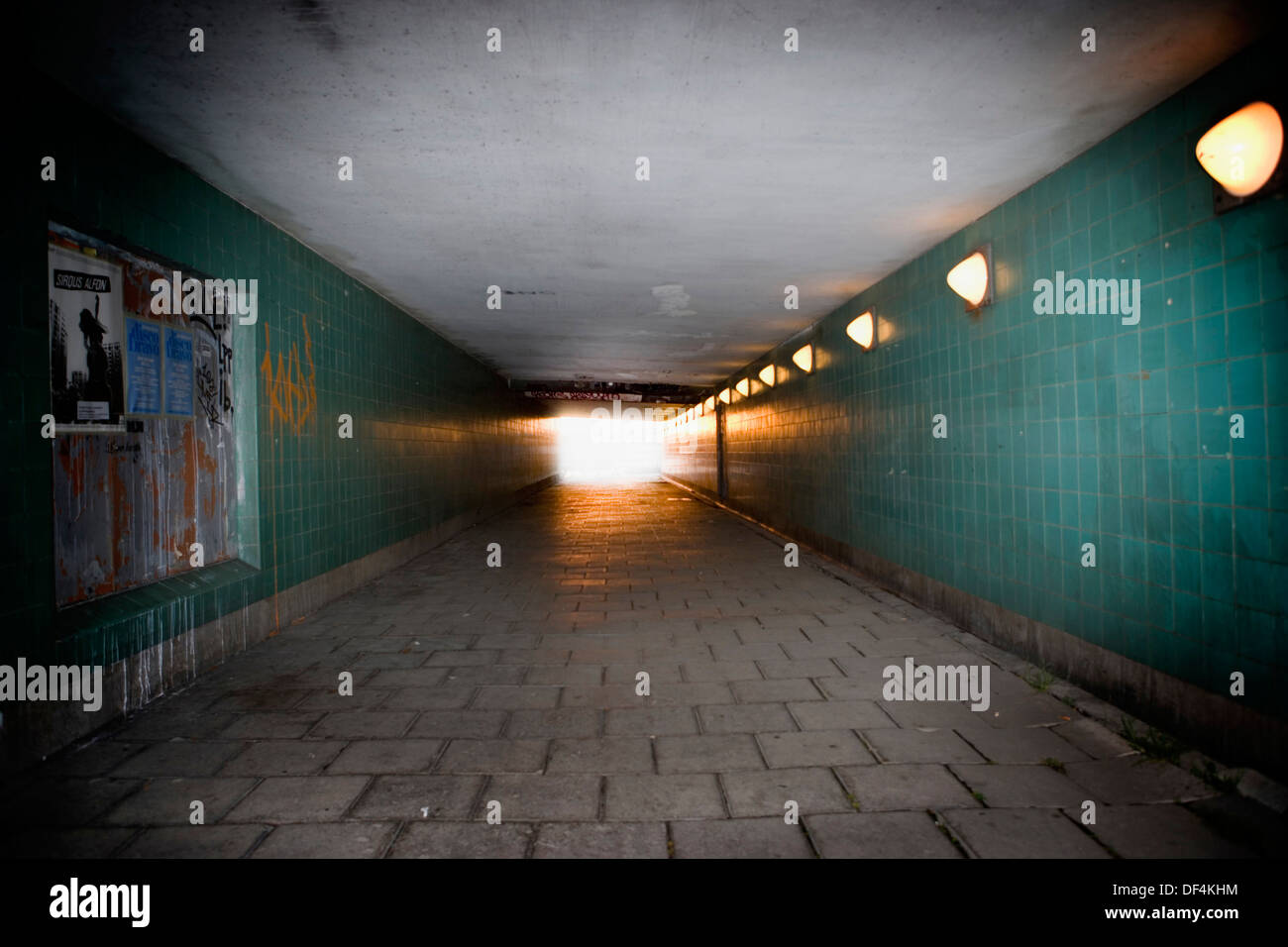 Licht am Ende des Tunnels Stockfoto