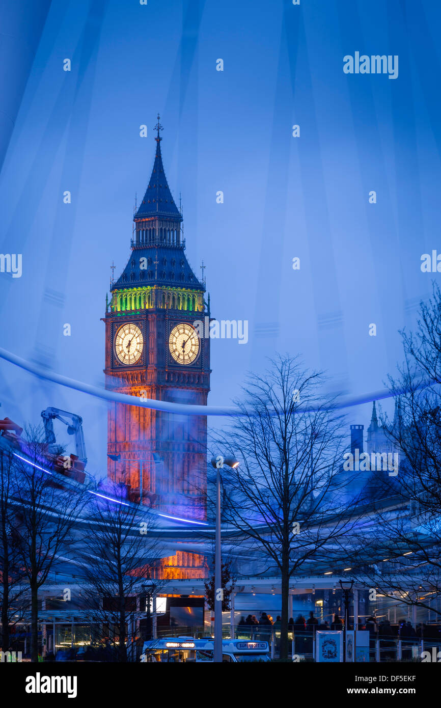 Big Ben Westminster London England UK im Abendlicht Stockfoto