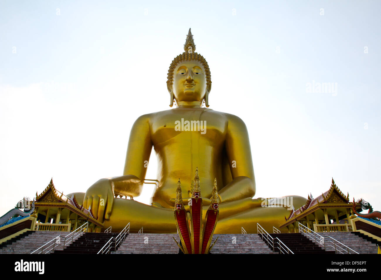 Große Buddha-Statue im Wat Muang, Thailand. Stockfoto