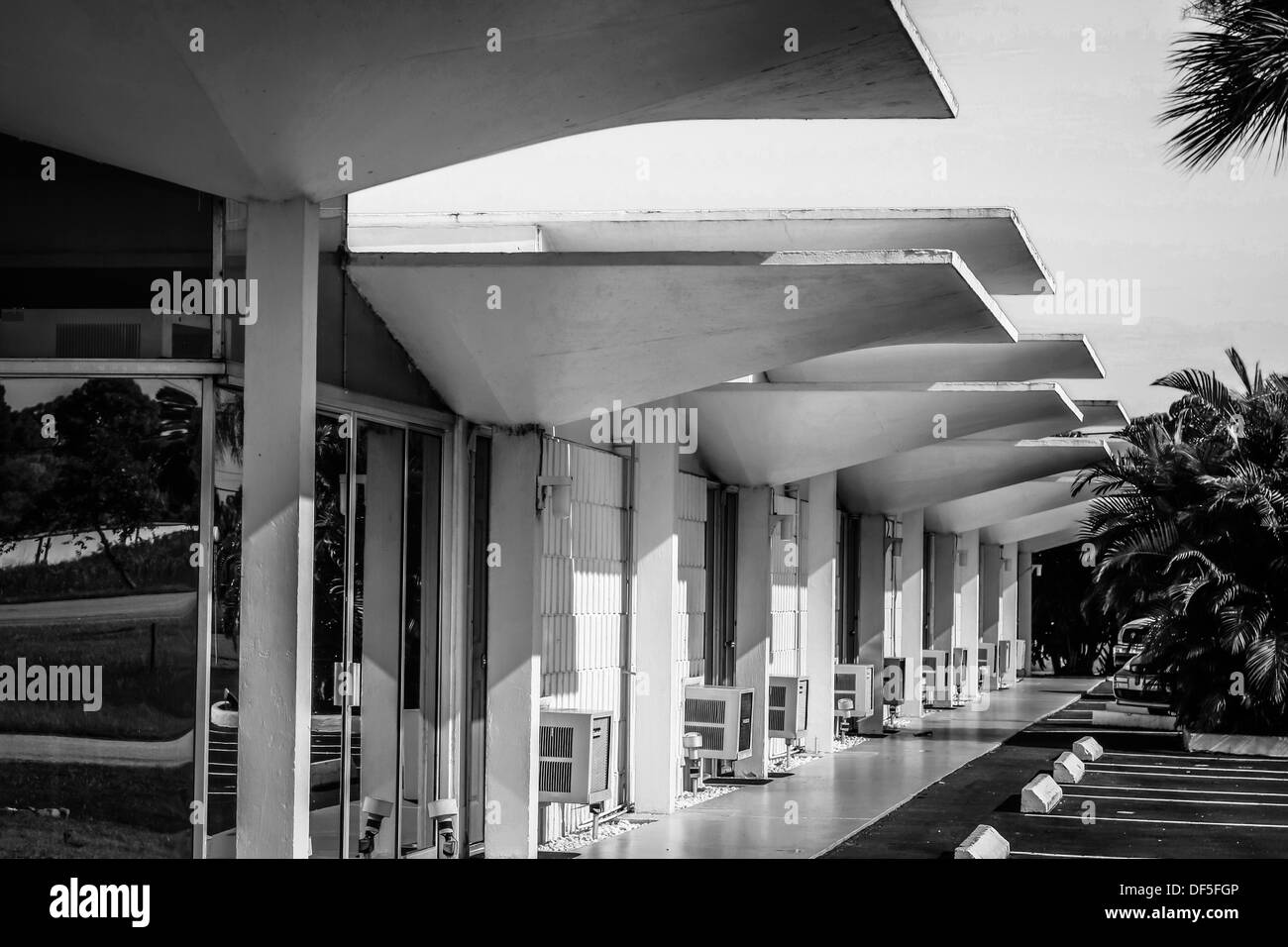 Warm Mineral Springs Motel in Florida aus der late1950s Zeit Stockfoto