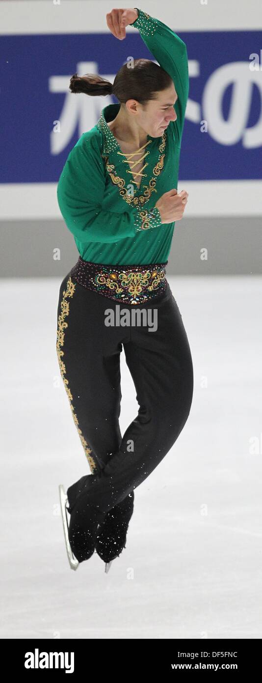 Oberstdorf, Deutschland. 28. September 2013. Jason Brown aus den USA in Aktion während der Figureskating der Nebelhorn Trophy in Oberstdorf, Deutschland, 28. September 2013. Er gewinnt der Runner-up Slot. Foto: KARL-JOSEF HILDEBRAND/Dpa/Alamy Live News Stockfoto