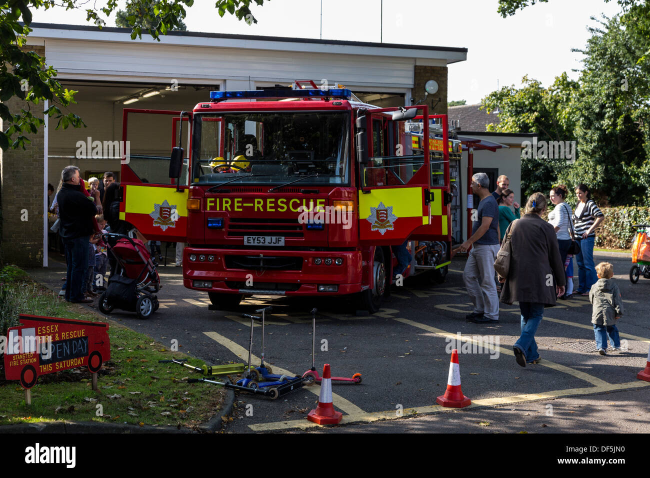 Tag der offenen Tür Feuerwehr Stansted Mountfitchet Essex England uk Stockfoto