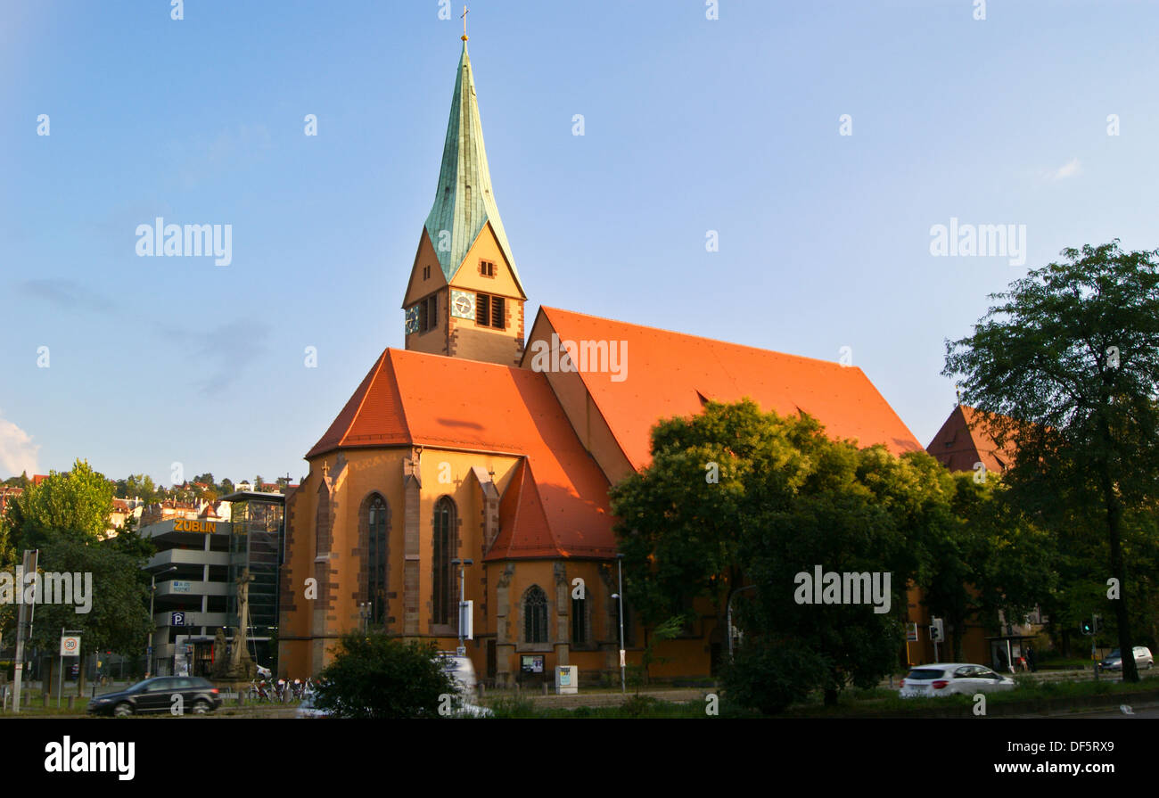 Leonhardskirche, St. Leonard Kirche, Stuttgart, Baden-Württemberg, Deutschland Stockfoto