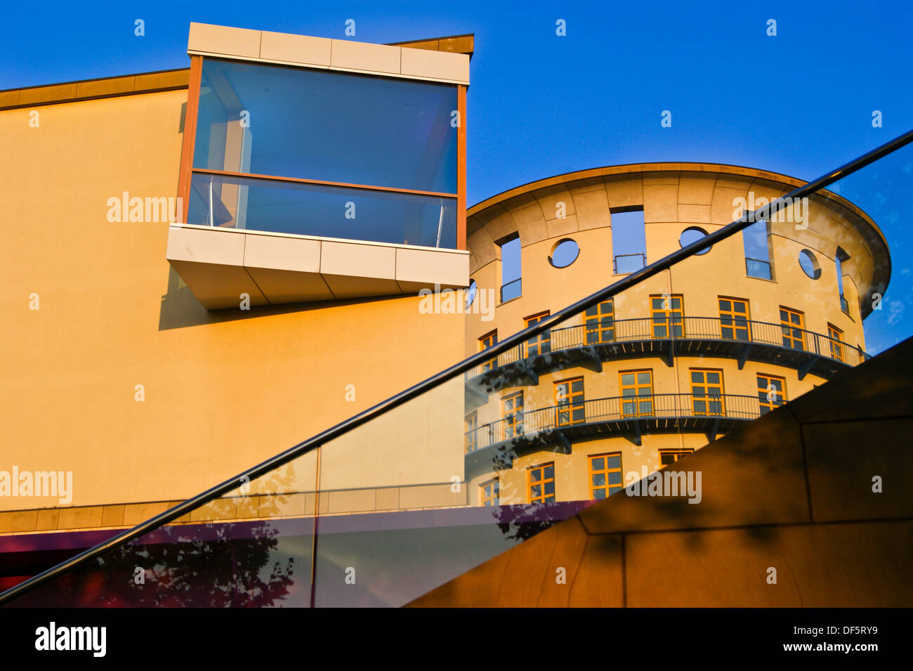 Musikhochschule von James Stirling, 2003, Stuttgart, Baden-Württemberg, Deutschland Stockfoto