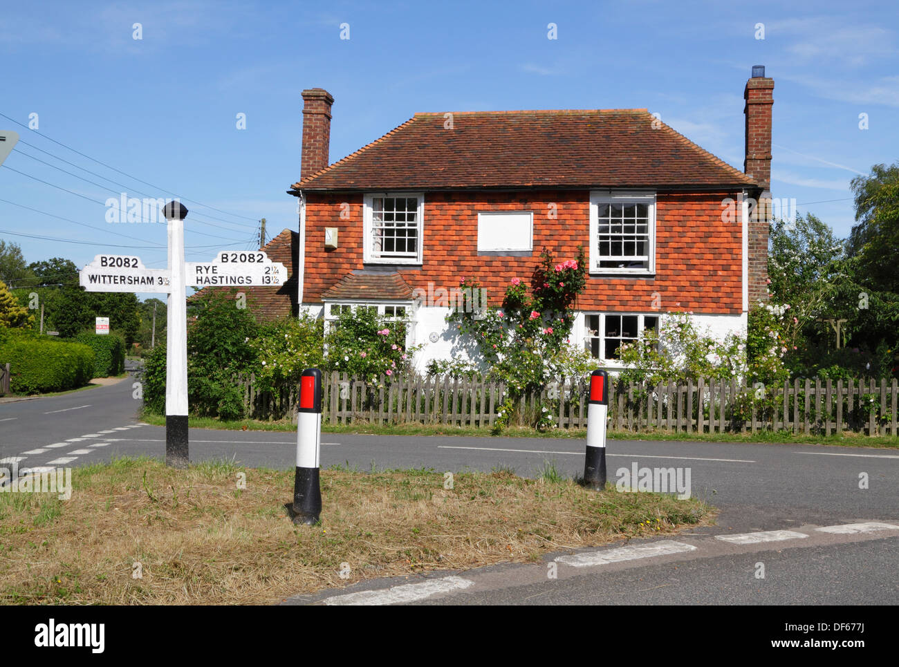 Alte Land Straße Wegweiser, Kent, England, UK, GB Stockfoto