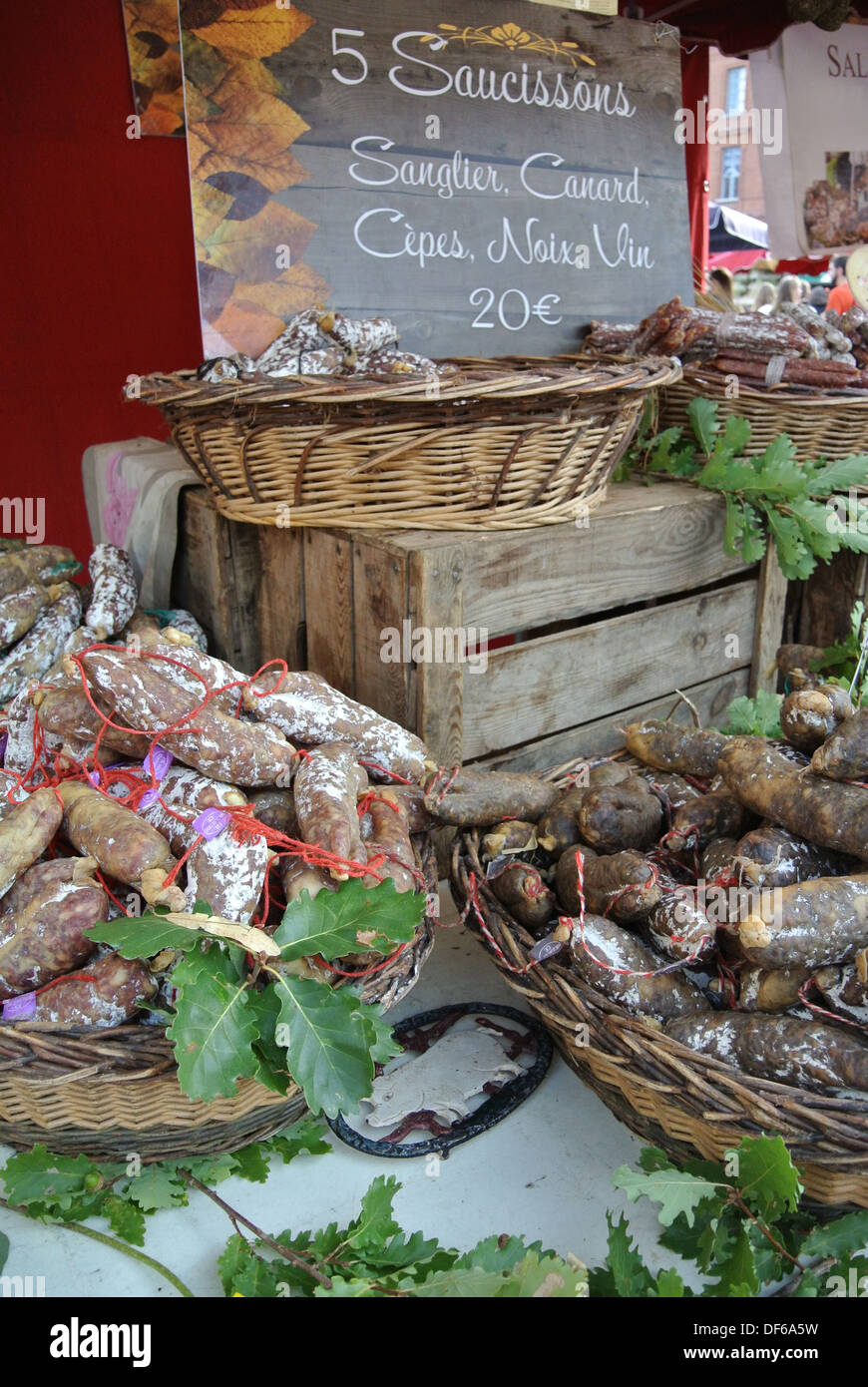 Bauernmarkt am Sonntag in Toulouse Stockfoto