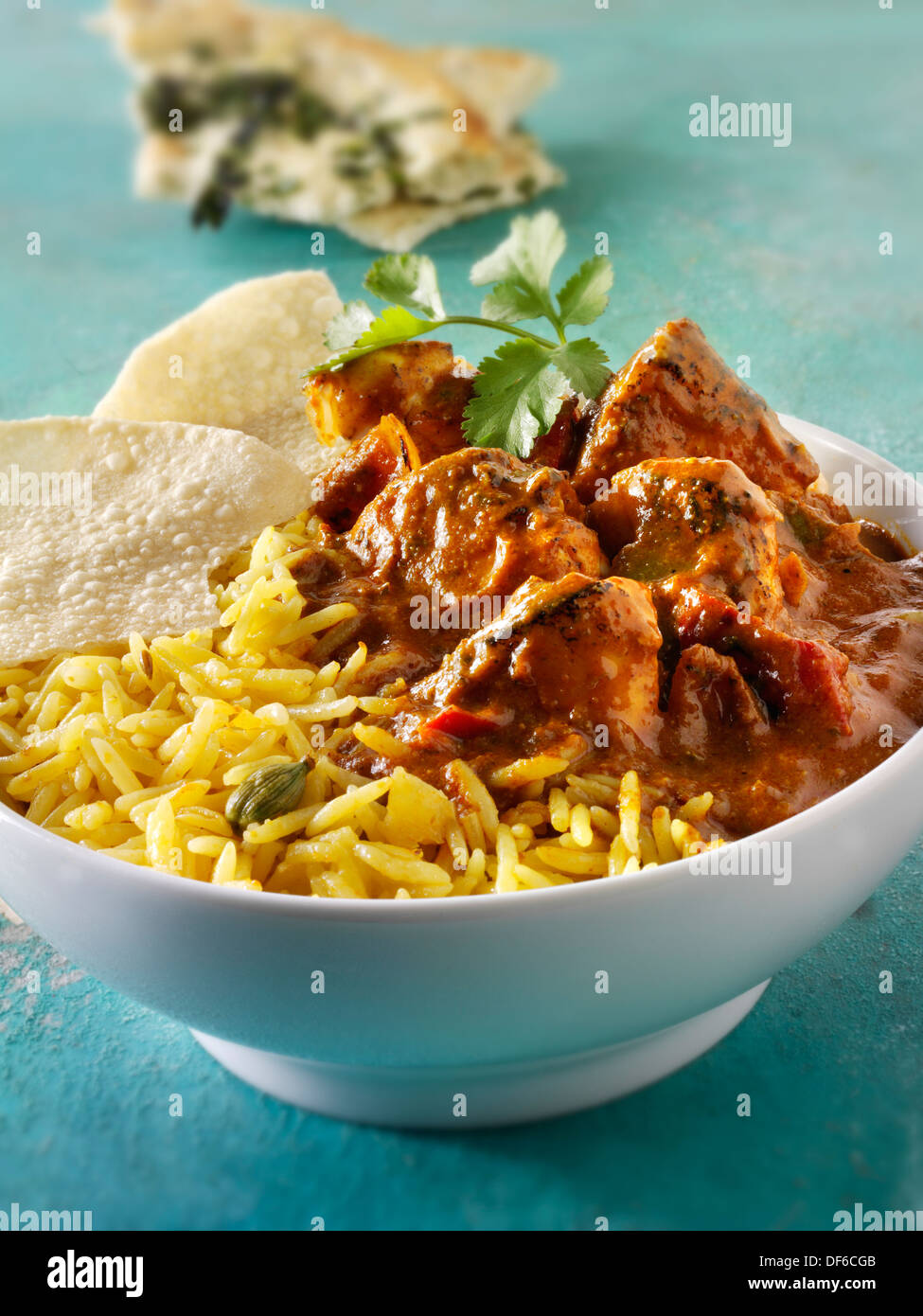 Balti indische Hühnercurry Stockfoto