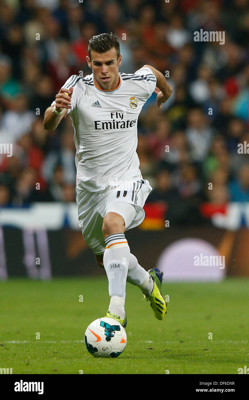 Madrid, Spanien. 28. September 2013. Real Madrid CF gegen Atletico de Madrid (0: 1) im Santiago Bernabeu Stadion. Gareth Bale (Wales Mittelfeldspieler von Real Madrid) Credit: Action Plus Sport/Alamy Live News Stockfoto