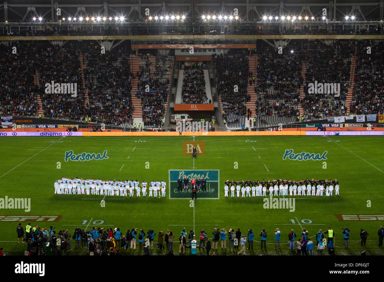 La Plata, Argentinien. 28. September 2013. während der Rugby-Meisterschaft Befestigung zwischen Argentinien und All Blacks. Estadio Unico De La Plata. Bildnachweis: Aktion Plus Sport/Alamy Live-Nachrichten Stockfoto