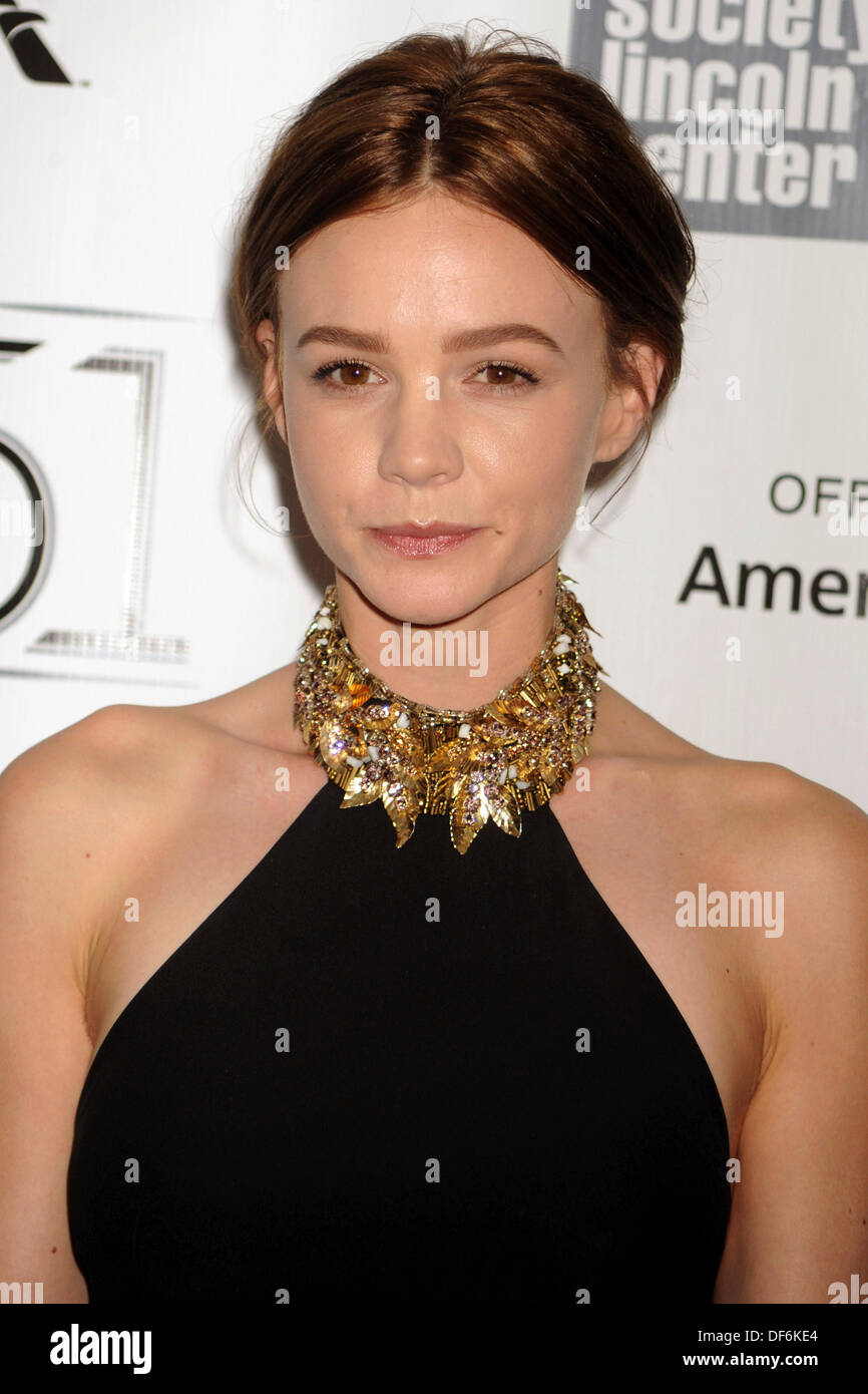 New York City, USA. 28. September 2013. Carey Mulligan besucht die 'Innen Lleywn Davis' Premiere während der 51. New York Film Festival in der Alice Tully Hall im Lincoln Center. © Dpa picture-Alliance/Alamy Live News Stockfoto