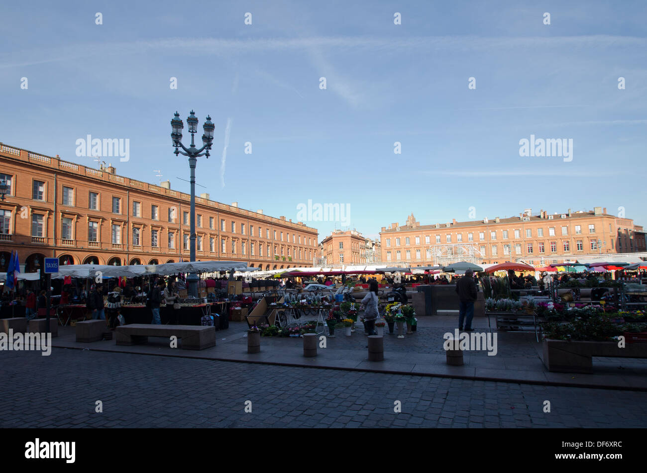 Frankreich, Toulouse, Place du Capitole, Menschen, Ruhe, Markt, Tourist, Stockfoto