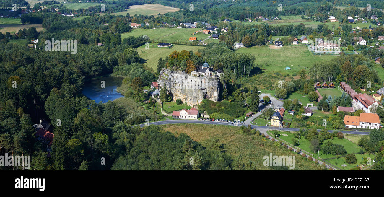 felsigen Burg (Skalni Hrad) Sloup, Novy Bor, Tschechien Stockfoto