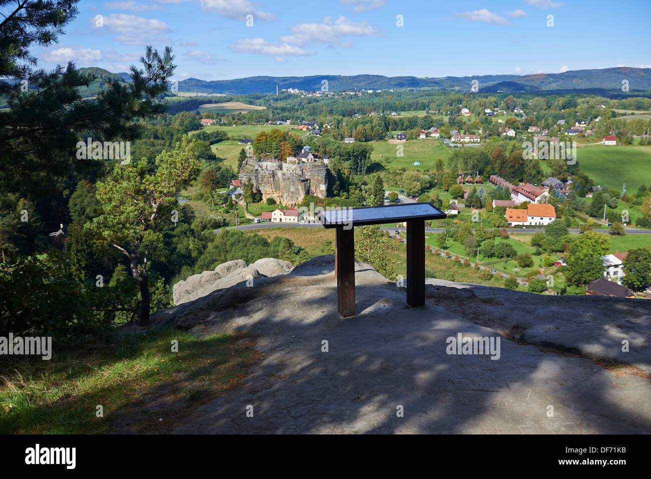 felsigen Burg (Skalni Hrad) Sloup, Novy Bor, Tschechien Stockfoto