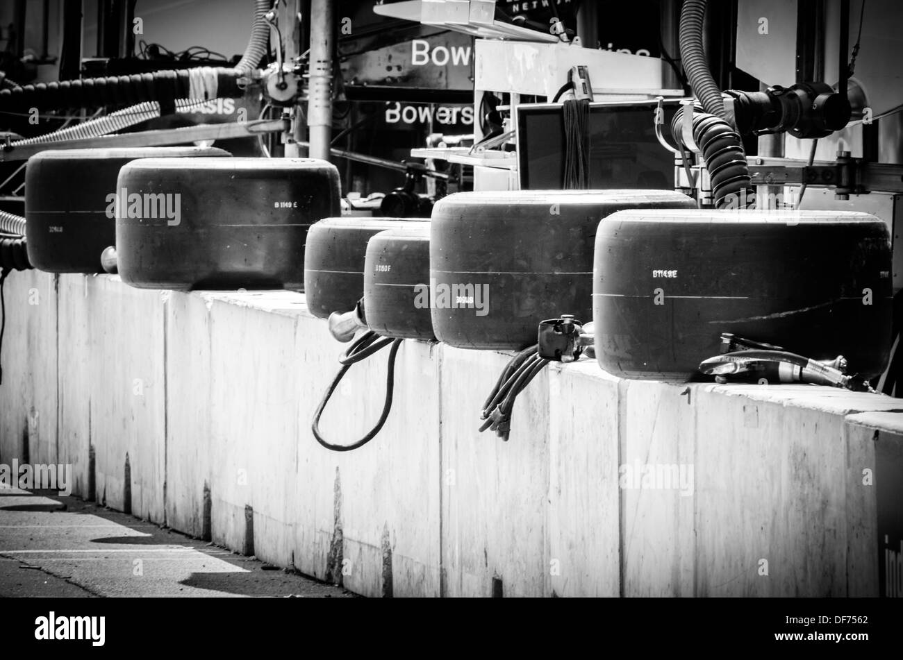 Boxenmauer beim Grand Prix von Baltimore Stockfoto