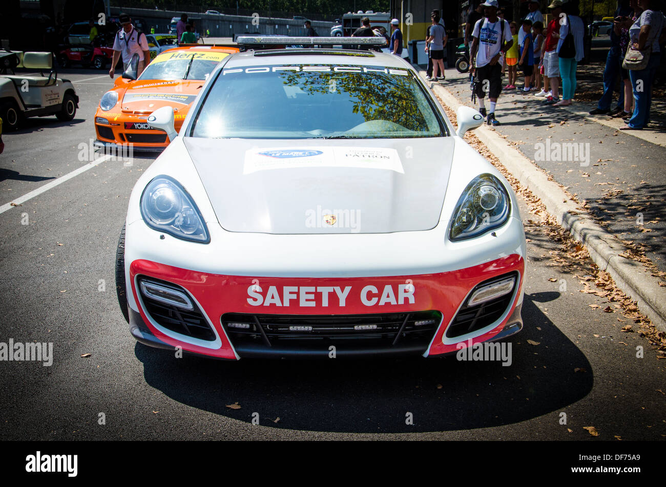 Porsche 911 GT3-Safety-Car auf dem Baltimore Grand Prix Stockfoto