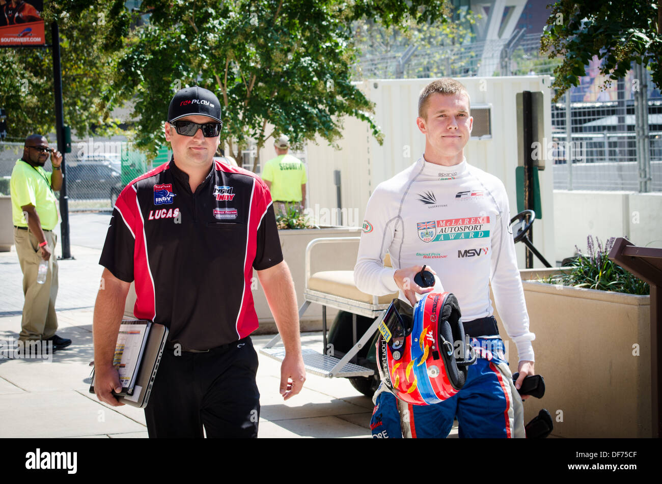 Jack Hawksworth vor dem Rennen in Baltimore Stockfoto