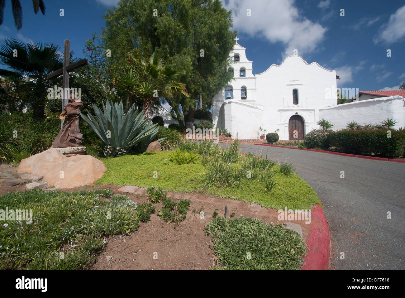 Mission Basilica San Diego de Alcala, San Diego, Kalifornien. Stockfoto