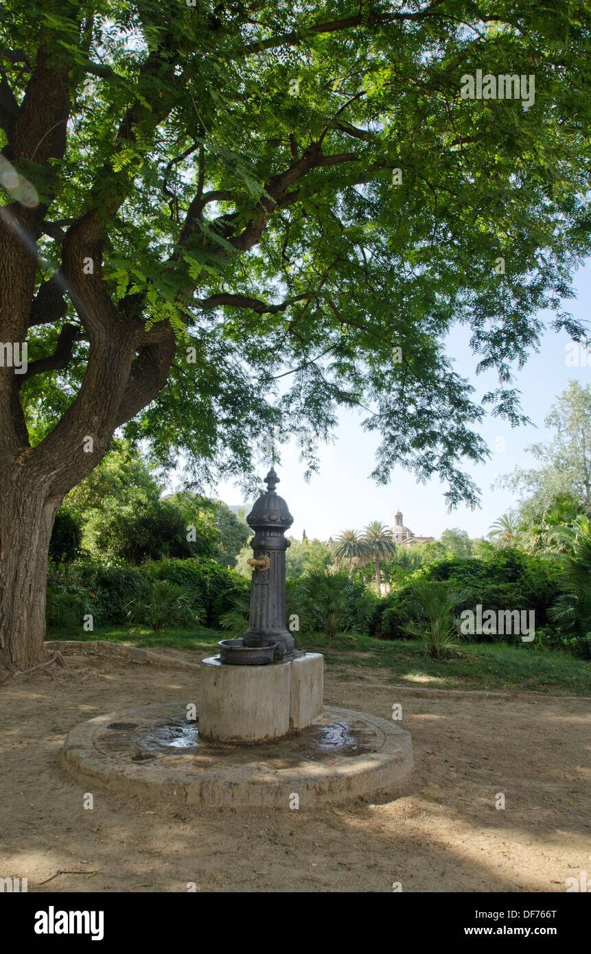 Europa, Spanien, Barcelona öffentliche Brunnen. Barcelonas 1645 öffentlichen Brunnen sind eine Quelle des Trinkwassers für Passanten. Stockfoto