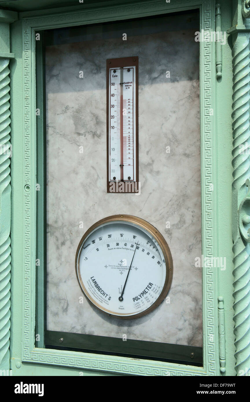 Wetterstation, Meteo-Box, Thermometer, Lambrecht Polymeters Stockfoto