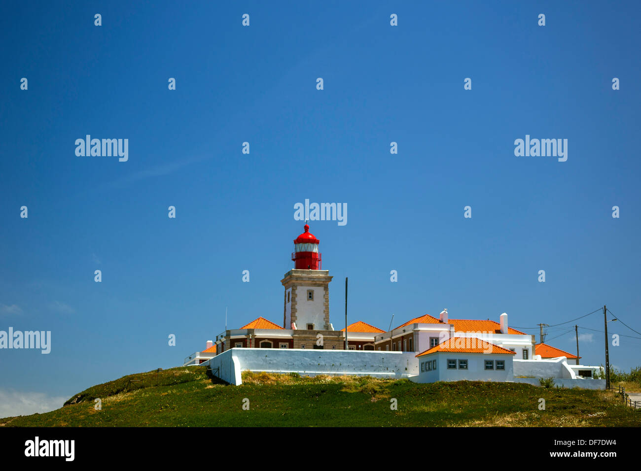 Cabo da Roca Leuchtturm Cabo da Roca, Colares, Distrikt Lissabon, Portugal Stockfoto