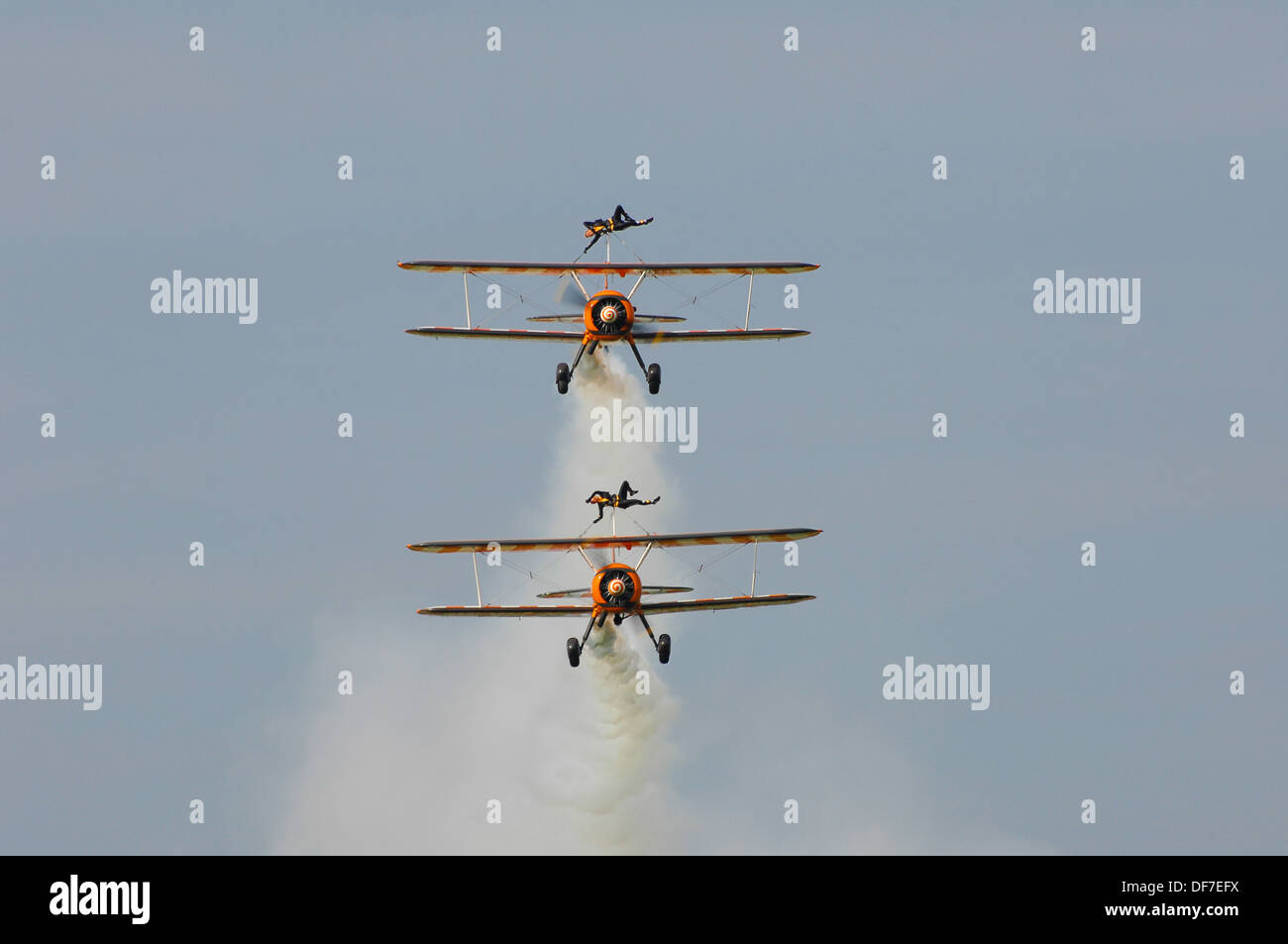 Breitling-Flügel-Wanderer am Unternehmen Flughafen Stockfoto