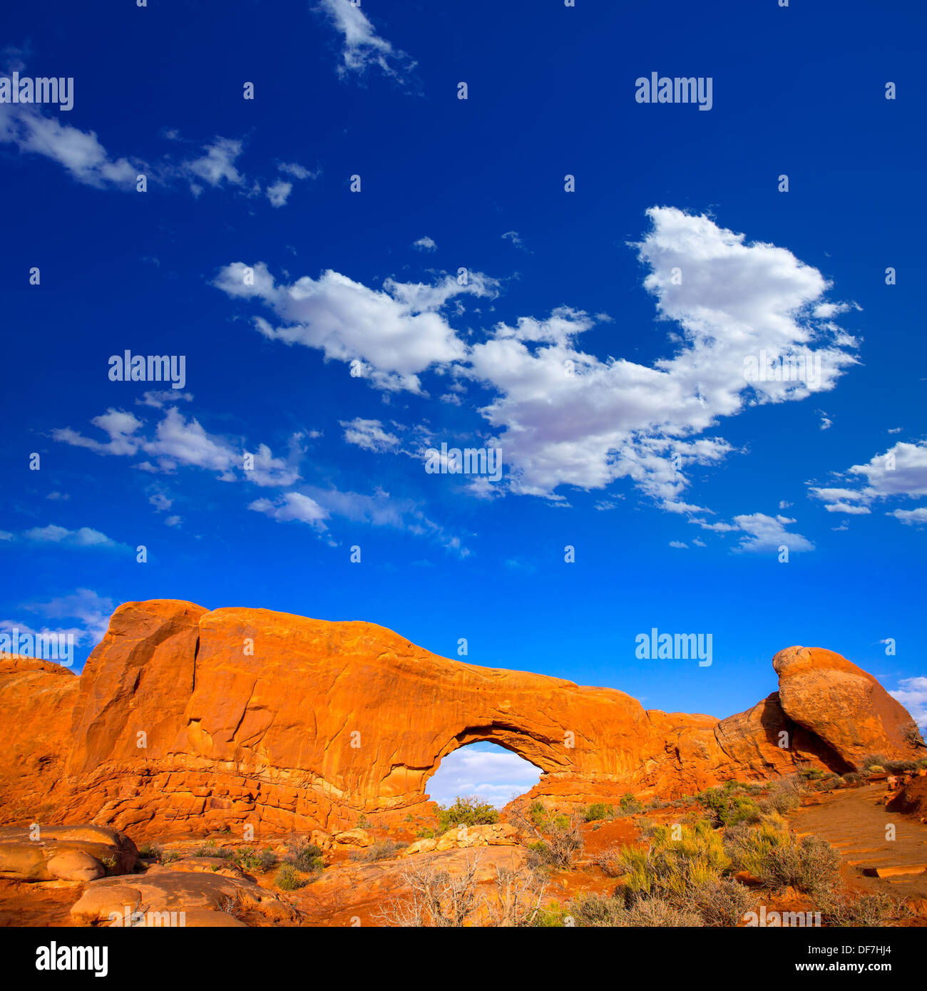 Arches Nationalpark North Fensterbereich in Moab Utah USA Stockfoto