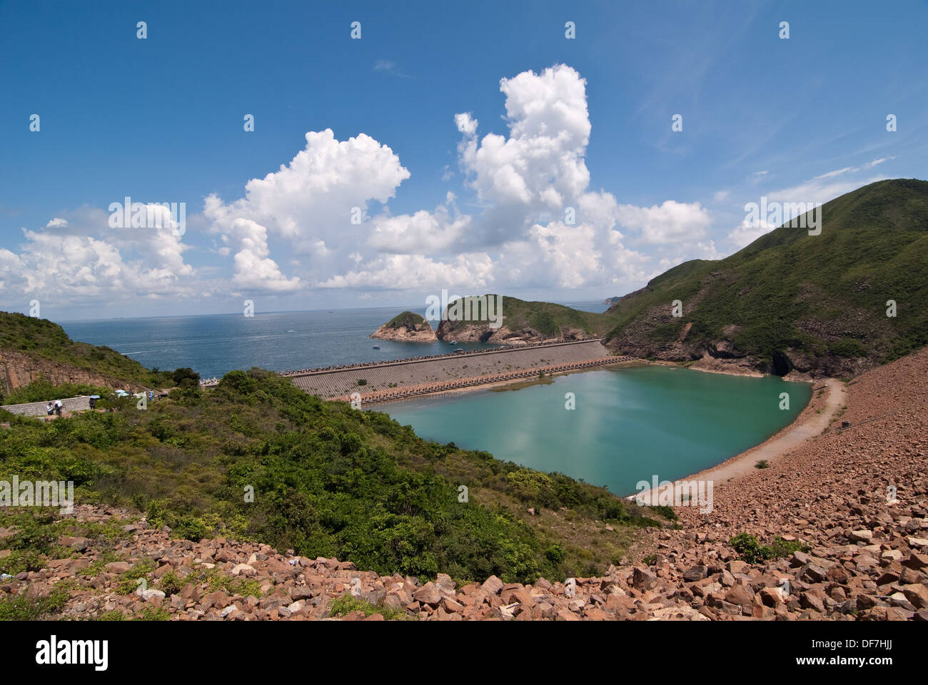 Sehr schöne Landschaft HK High Island Reservoir Stockfoto