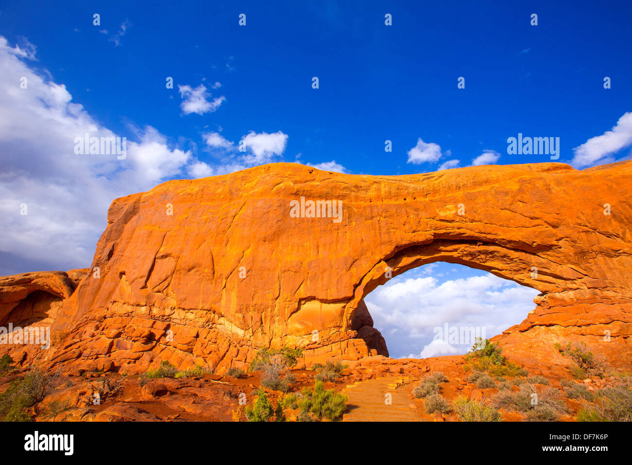 Arches Nationalpark North Fensterbereich in Moab Utah USA Stockfoto
