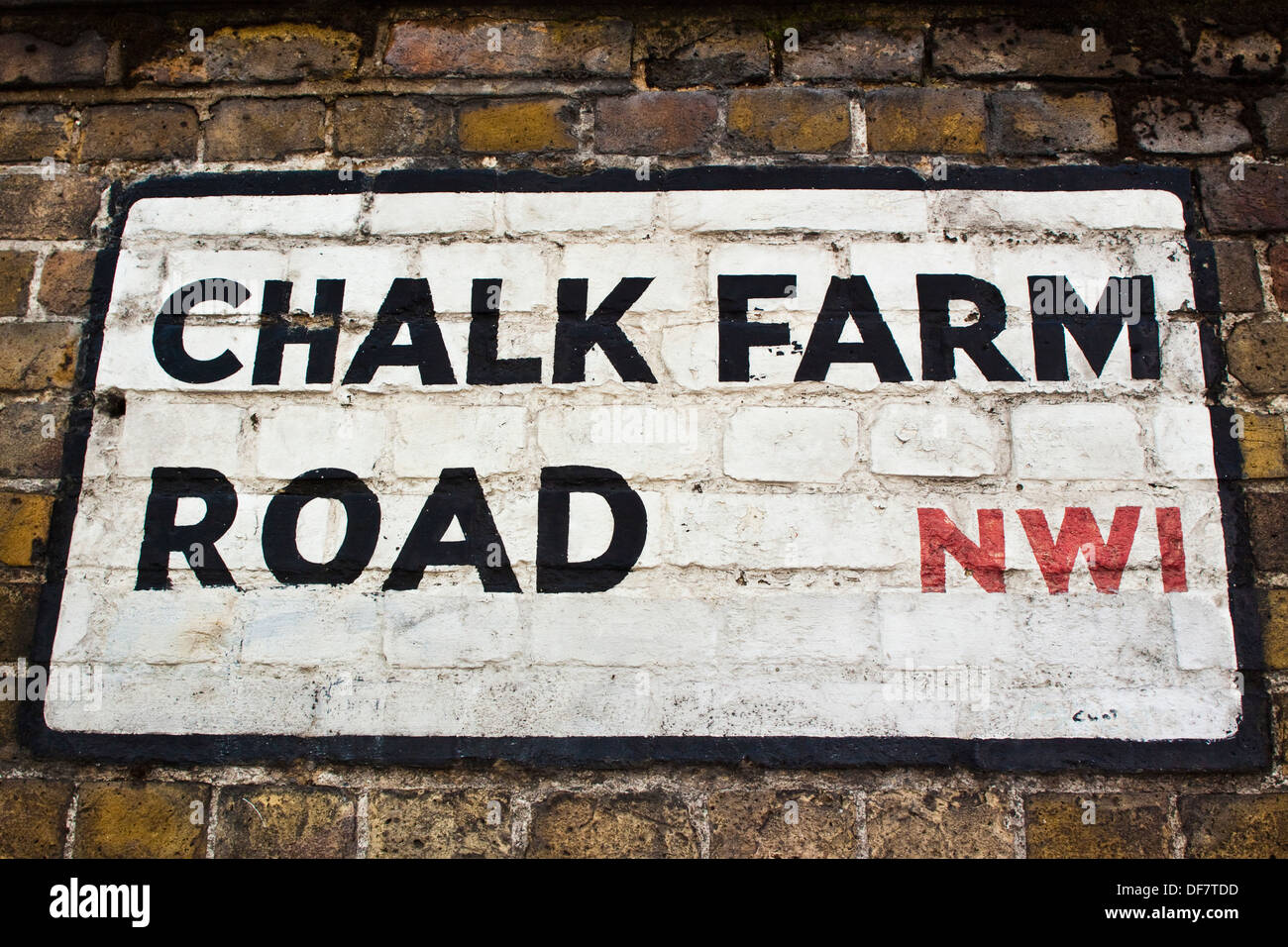 Chalk Farm Road Straße Zeichen-London Stockfoto