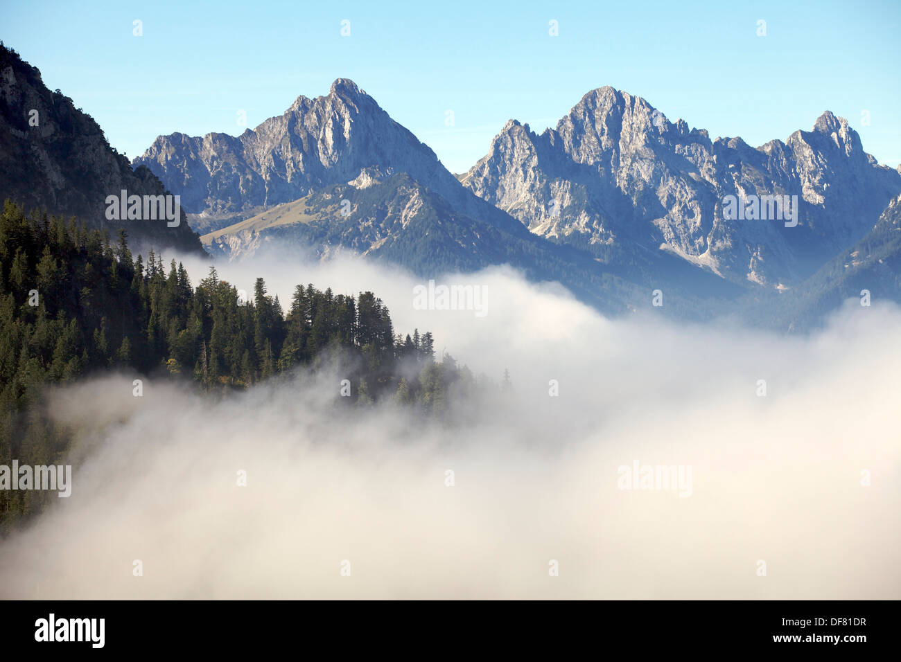 Berg-Nebel Stockfoto