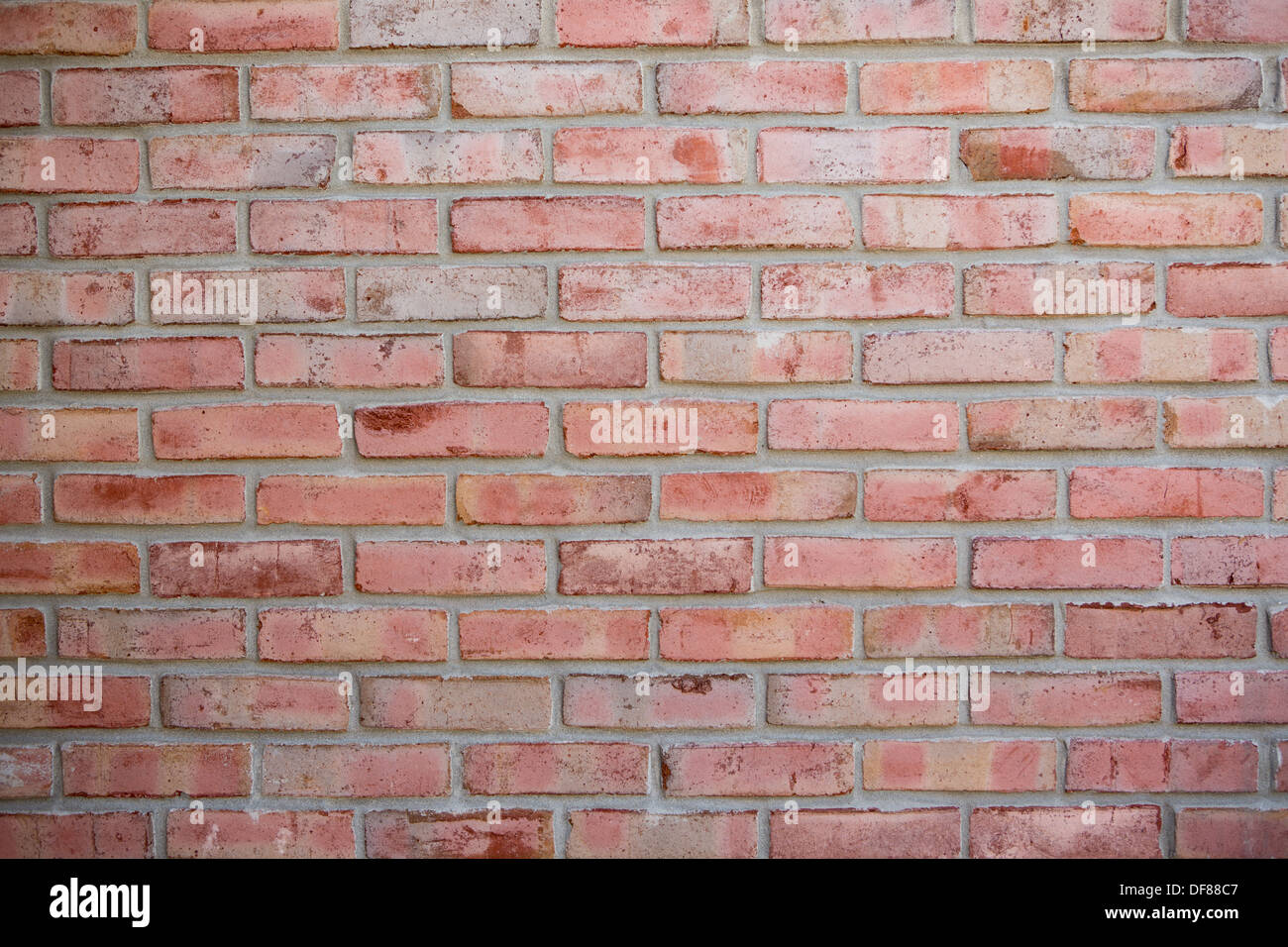 Neu gebaute Wand Hintergrund aus rotem Backstein, haben Ziegel, einige alte Aussehen, aber nicht viel Stockfoto