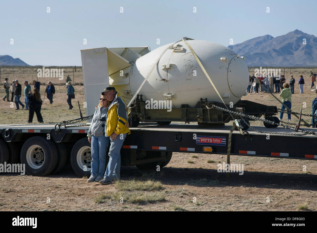 Besucher an der Trinity Site in New Mexico Stockfotografie Alamy