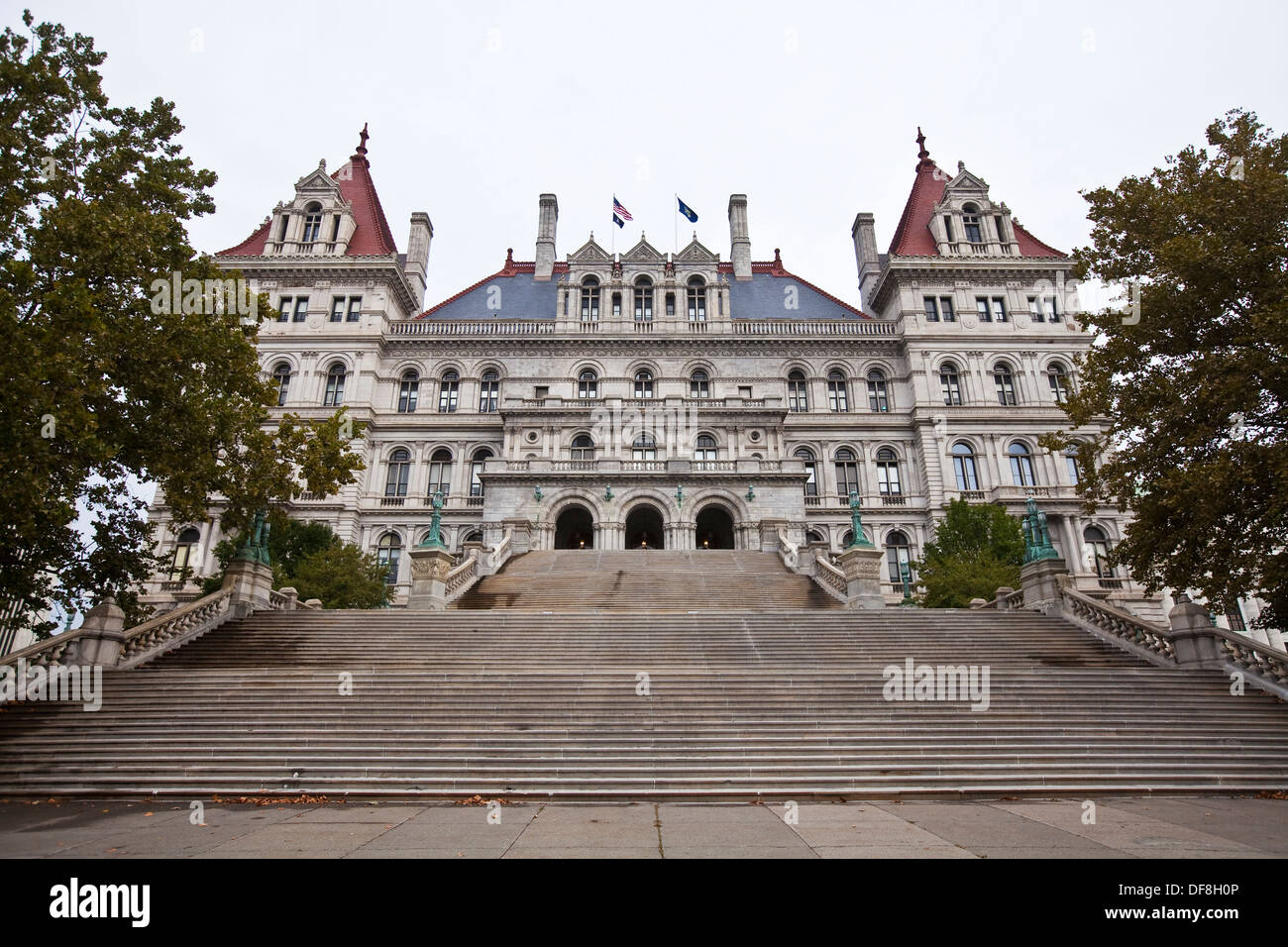 Abgebildet ist das New York State Capitol in Albany, NY Stockfoto