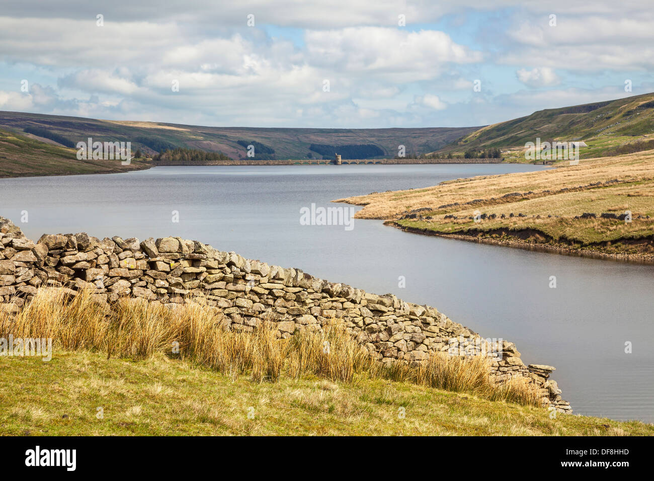 Narbe Haus Reservoir, Nidderdale, North Yorkshire. Stockfoto