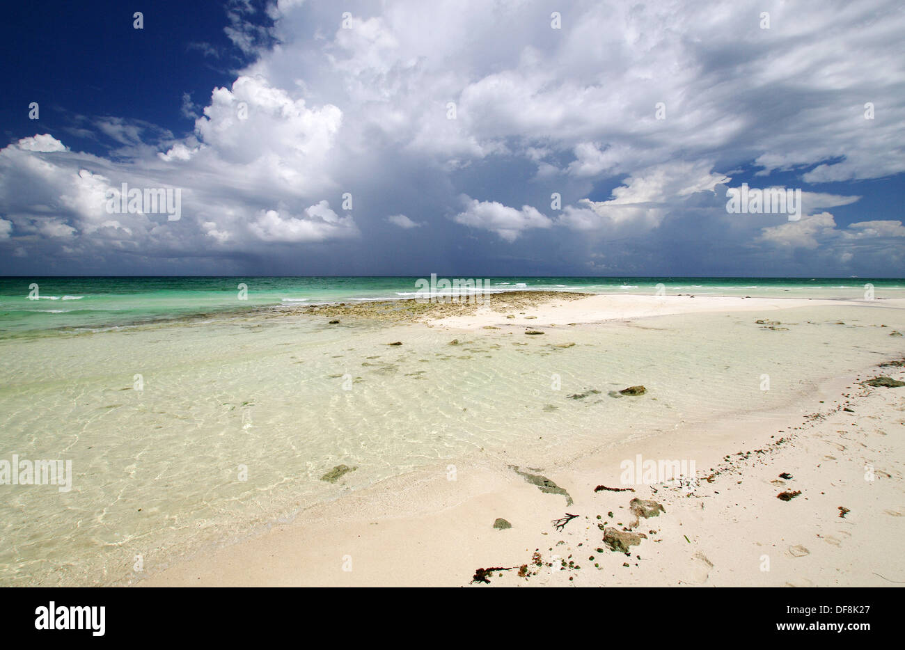 Verlassener Strand in Cayo Coco, Kuba Stockfoto