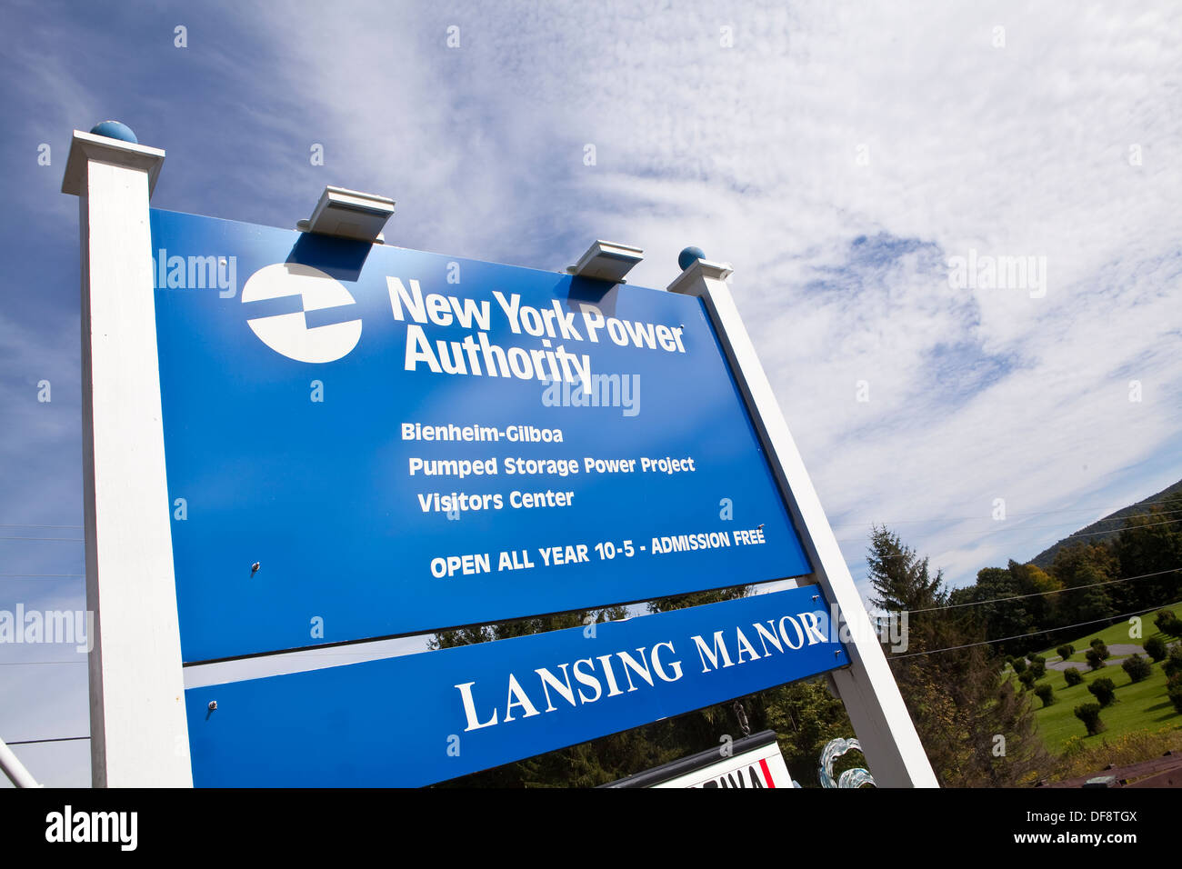 New York Power Authority Bienheim-Gilboa Pumpspeicher Power Project ist in North Blenheim, NY abgebildet. Stockfoto