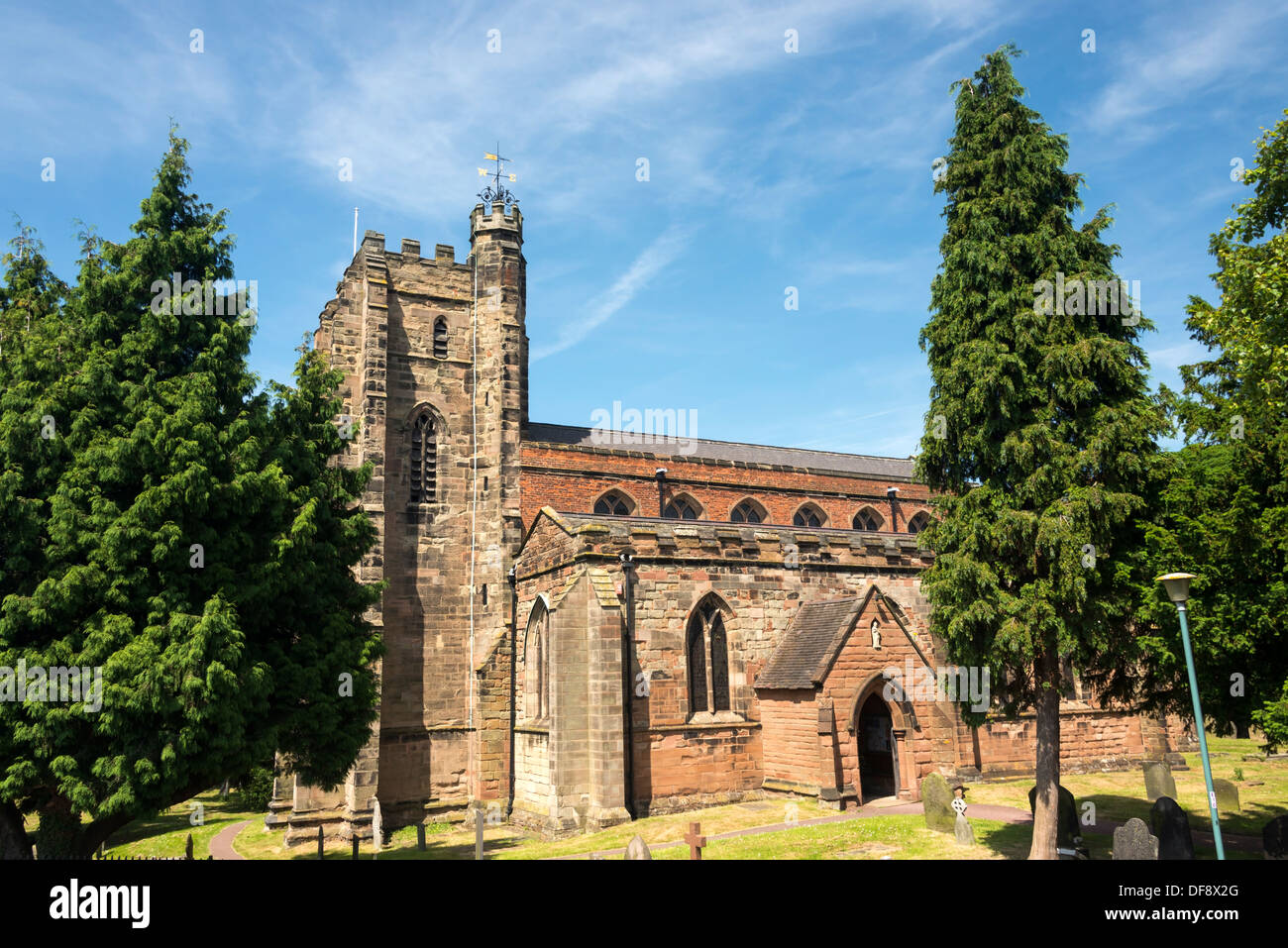 Der Pfarrei Kirche St. Chad, Lichfield, Staffordshire, England. Stockfoto