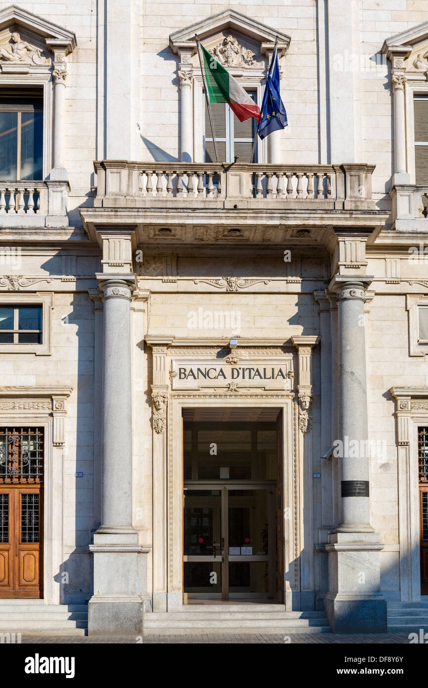 Banca d ' Italia Gebäude in Reggio Emilia, Emilia Romagna, Italien Stockfoto