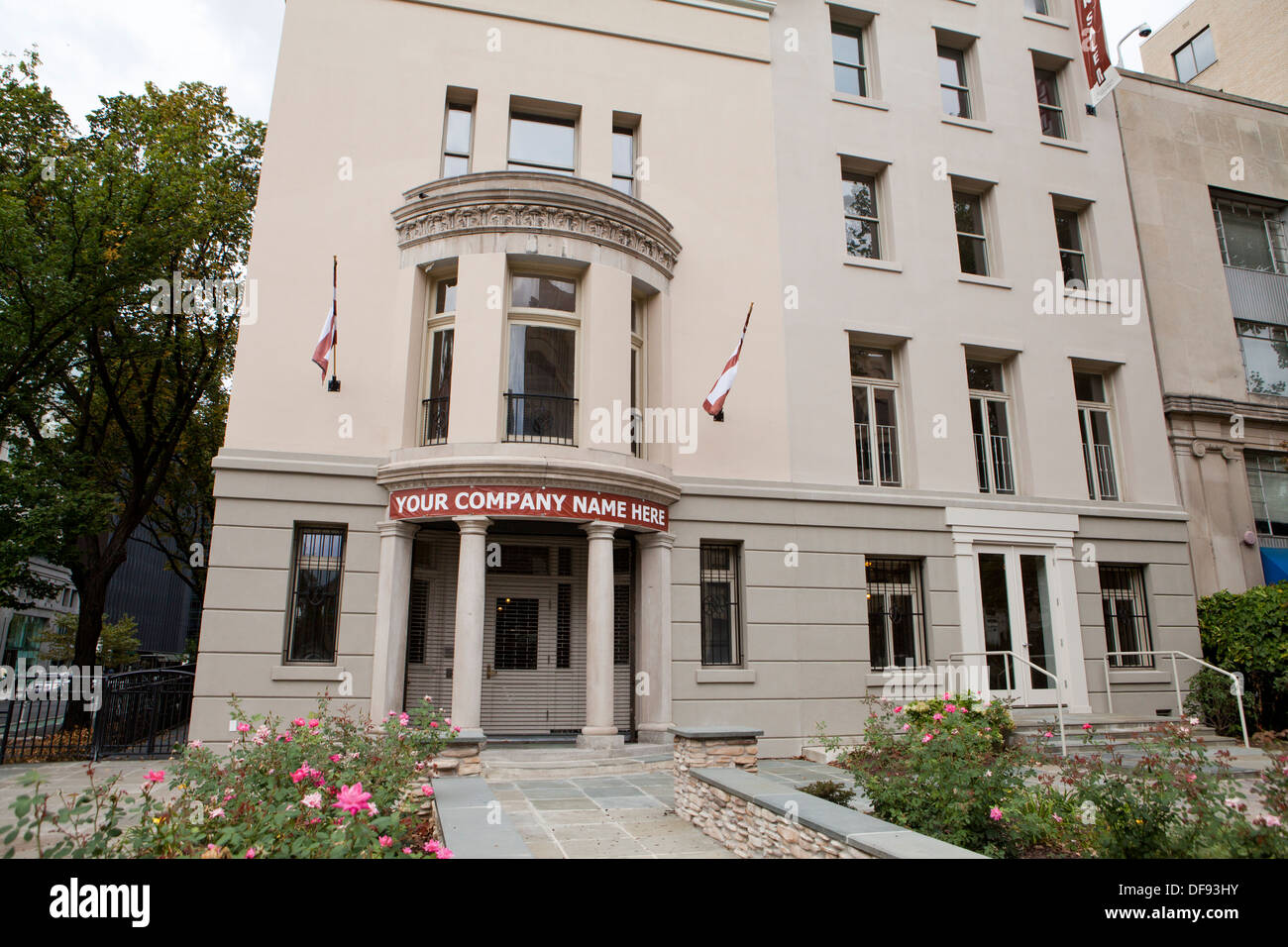 Geschäftshaus für Verkauf Zeichen Stockfoto