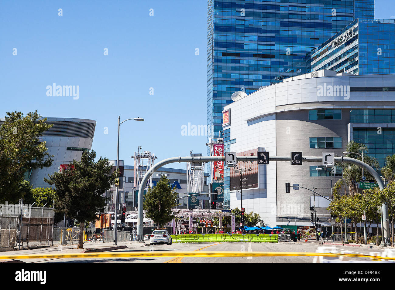Straßensperrungen rund um LA Leben für die 2013 Emmy Awards in Los Angeles Kalifornien Stockfoto