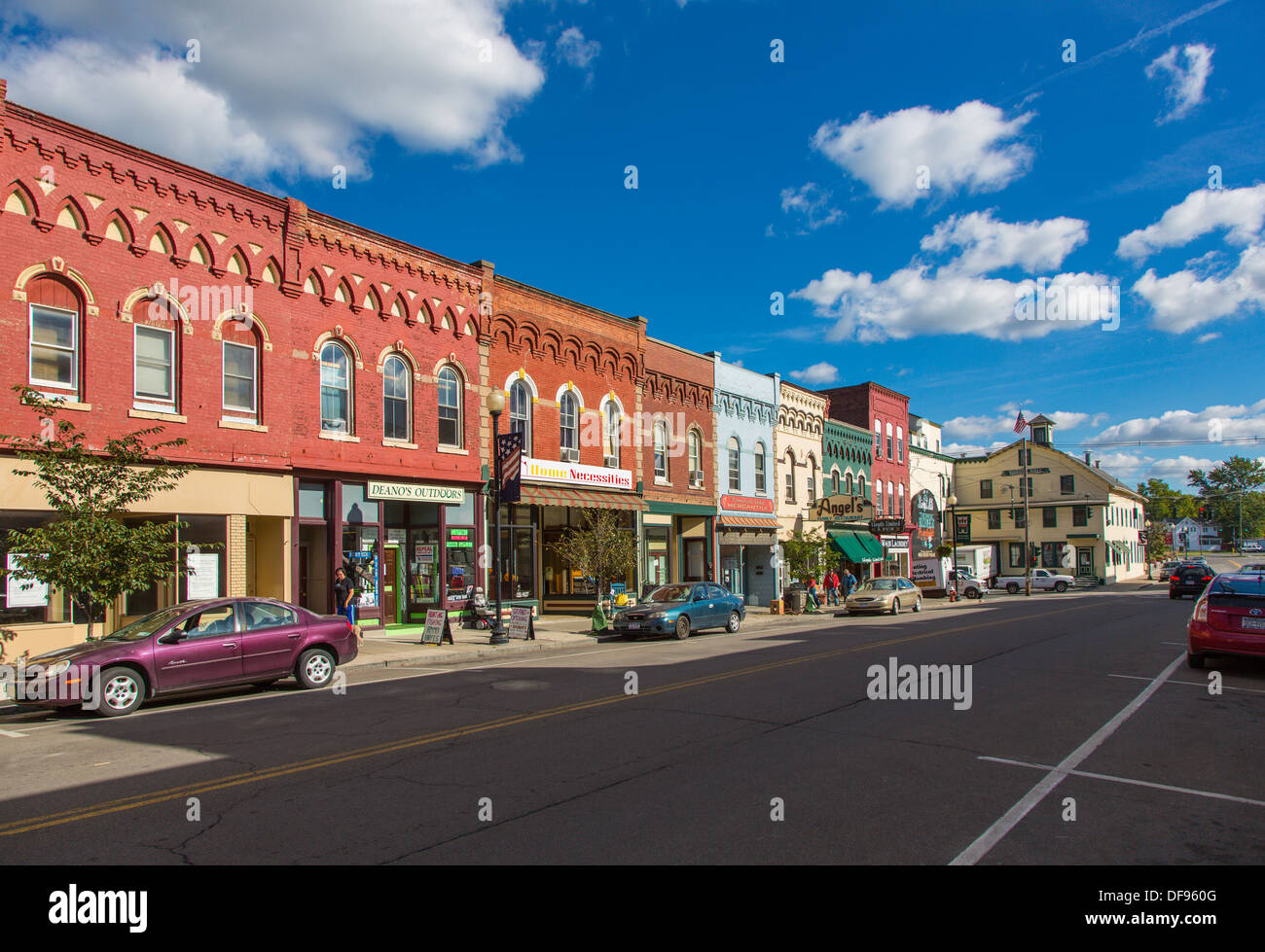 Main Street in Stadt von Penn Yan in der Finger Lakes Region des Staates New York Stockfoto