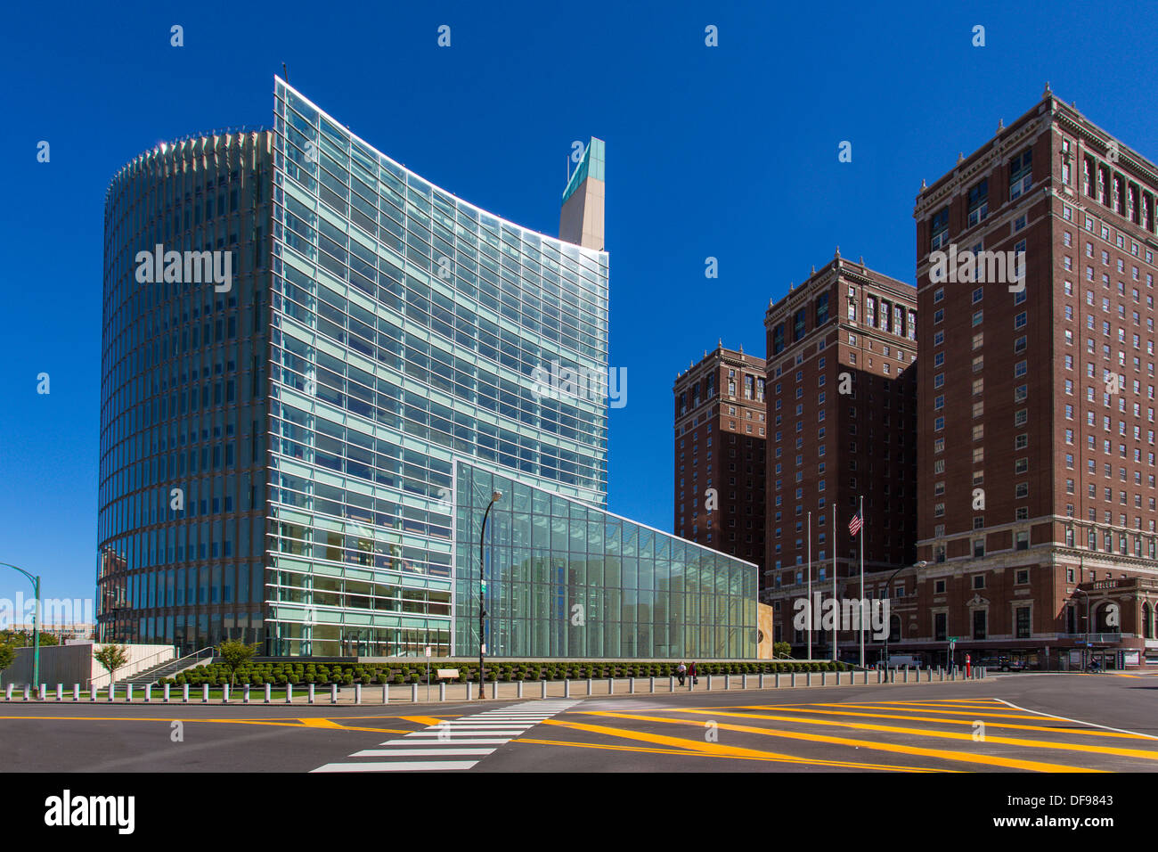 10 Geschichte Robert H. Jackson United States Courthouse auf Niagara Quadrat in Buffalo New York Stockfoto