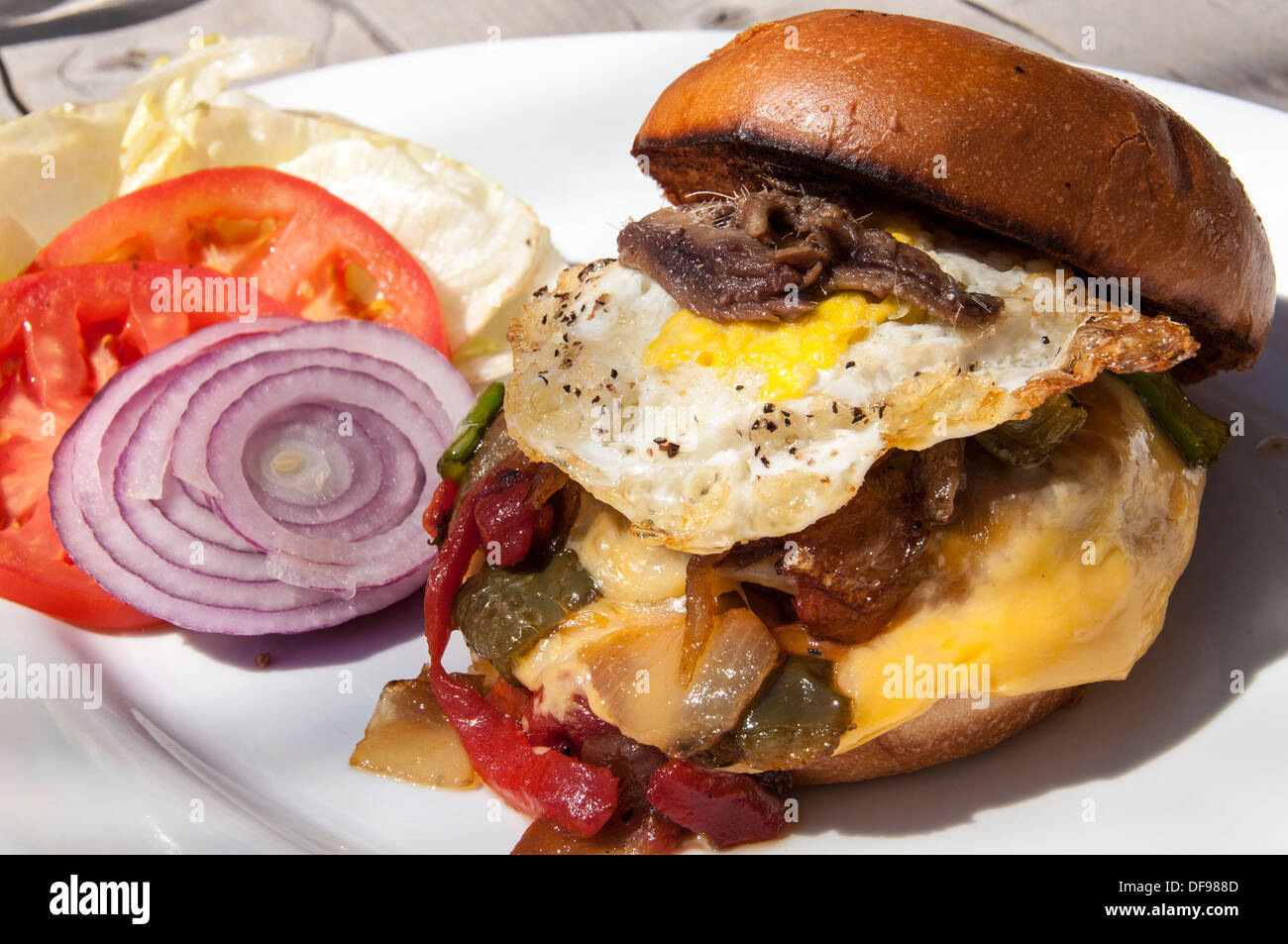 Towering Inferno Burger, Burger-Bar und Fischrestaurant, Snowmass Village, Colorado. Stockfoto