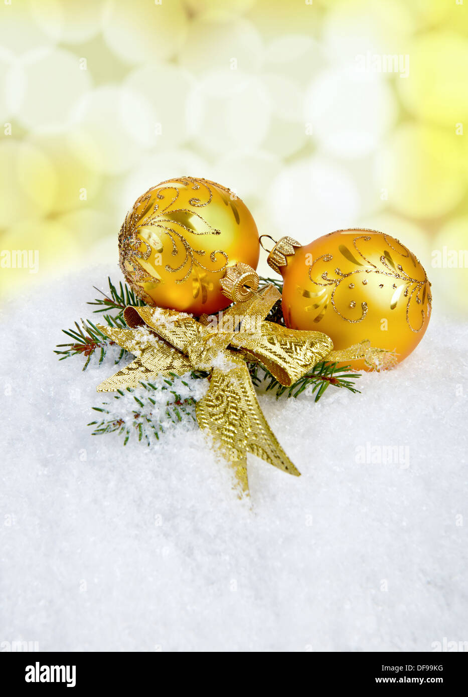 Weihnachts-Dekoration auf abstrakte Bokeh Hintergrund Stockfoto