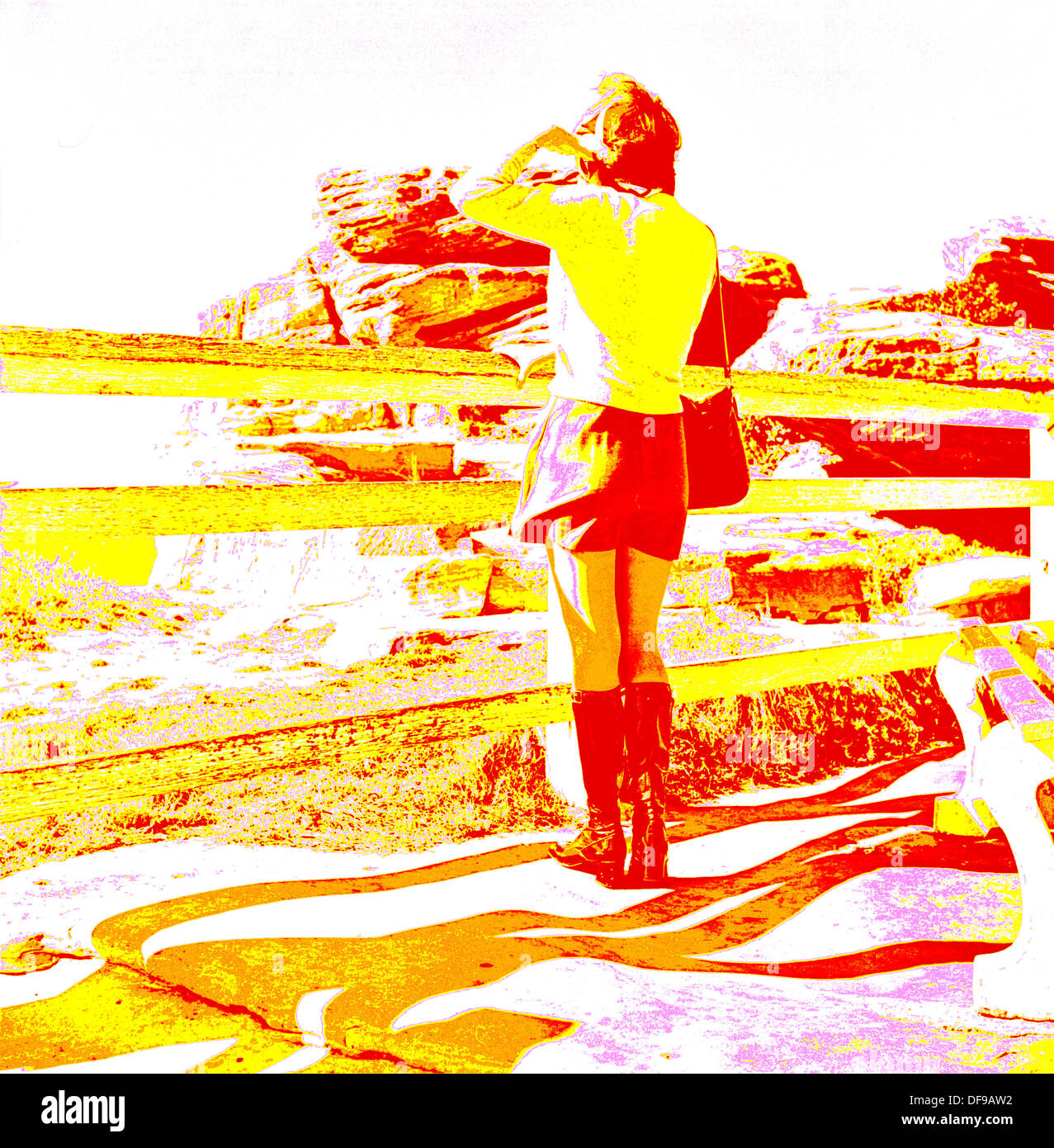 "Wo ist er?" Farbausführung in Photoshop Stockfoto