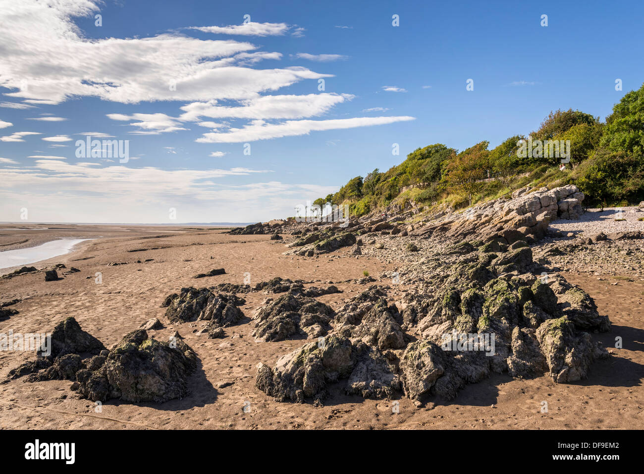 Morecambe Bay und dem Fluss Kent-Mündung in Silverdale von Jenny Brown Punkt gesehen. Stockfoto